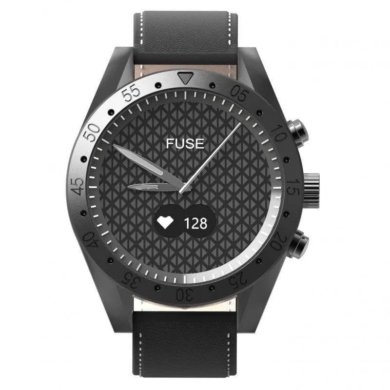 WeePlug Fuse HR Bluetooth 0,49'' OLED Nero Cinturino Pelle IP67 Cardio SpO2 - immagine 1