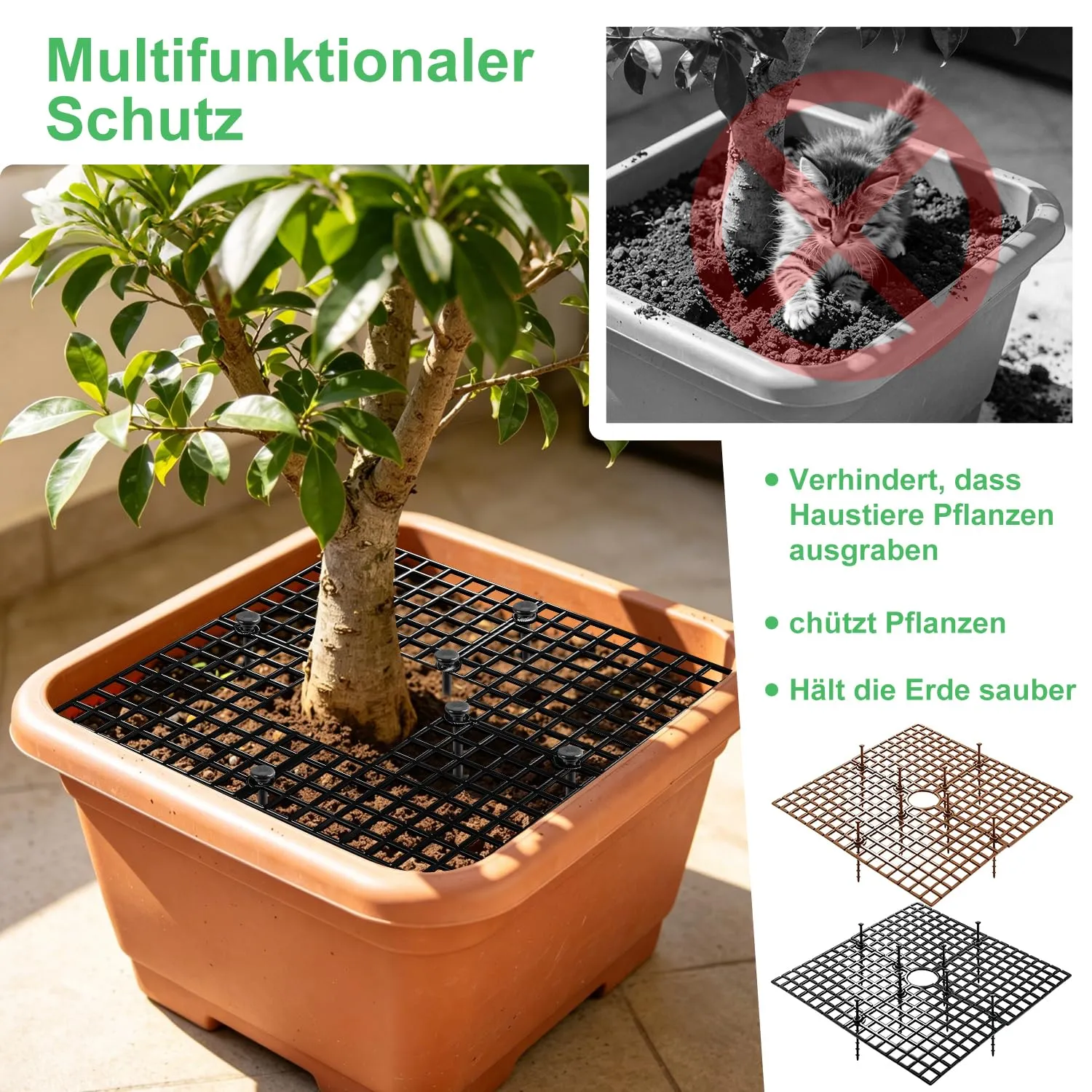 BSTDAYEVER Griglia per Vasi da Fiori Griglia Protezione per Piante 30cm 2Pz - immagine 5