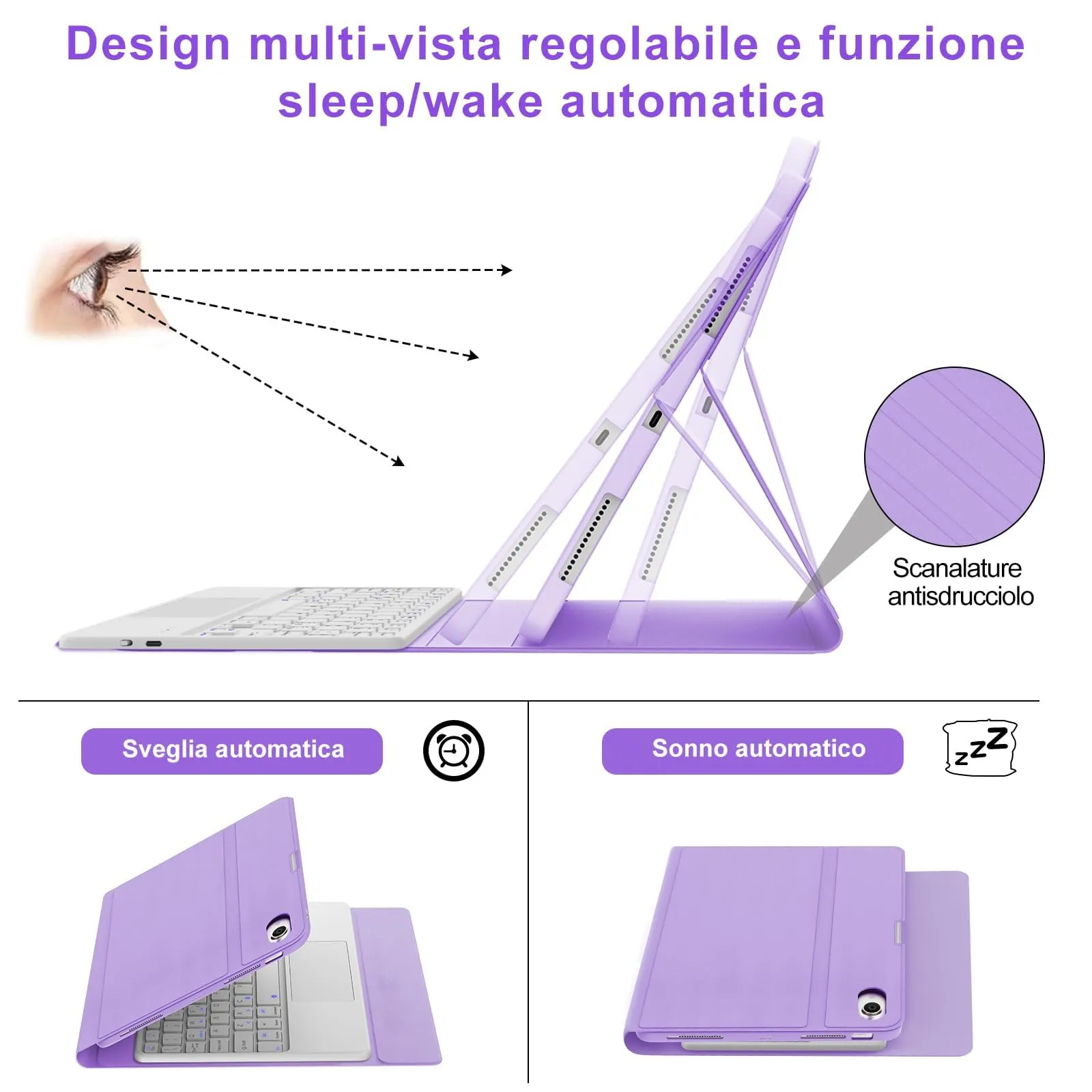 Cover Tastiera per iPad Air 11 M4 2026/M3 2025/M2 2024 11 Pollici - immagine 5
