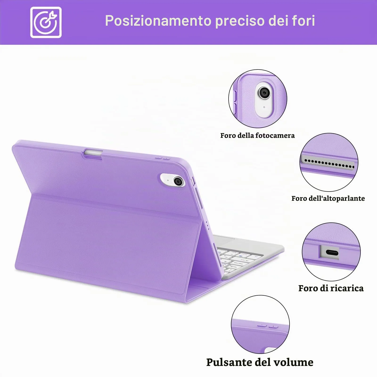 Cover Tastiera per iPad Air 11 M4 2026/M3 2025/M2 2024 11 Pollici - immagine 6