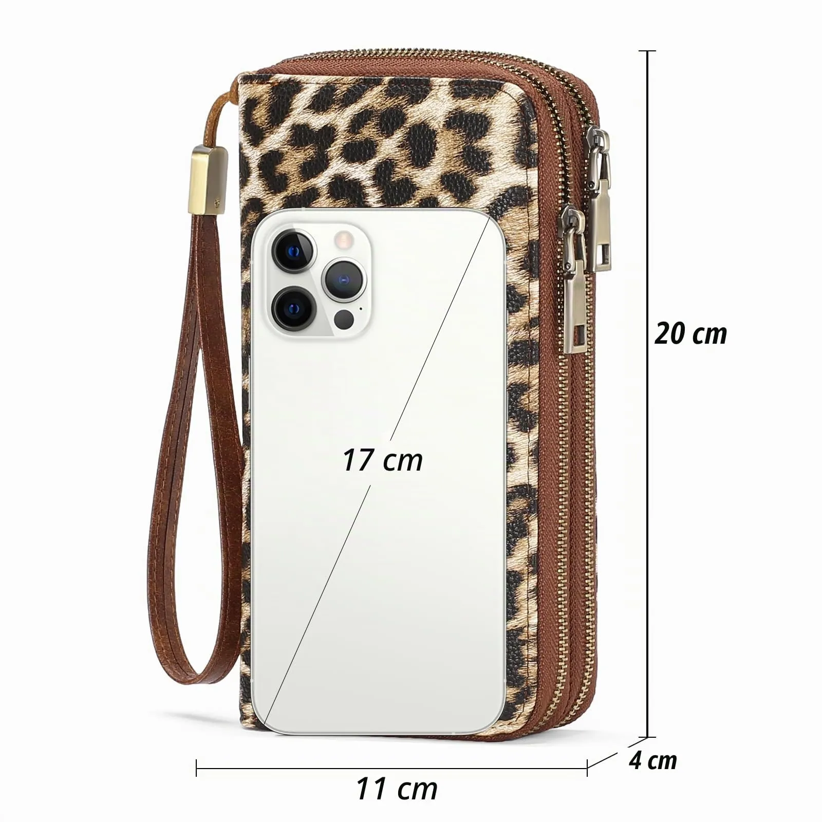 GAEKEAO Portafoglio Donna Grande, Portamonete Vegan in Pelle, Porta Tessere Blocco RFID, Portacarte di Credito, Porta Tessere, Borsellino Doppia Cerniera, Idee Regalo - immagine 4