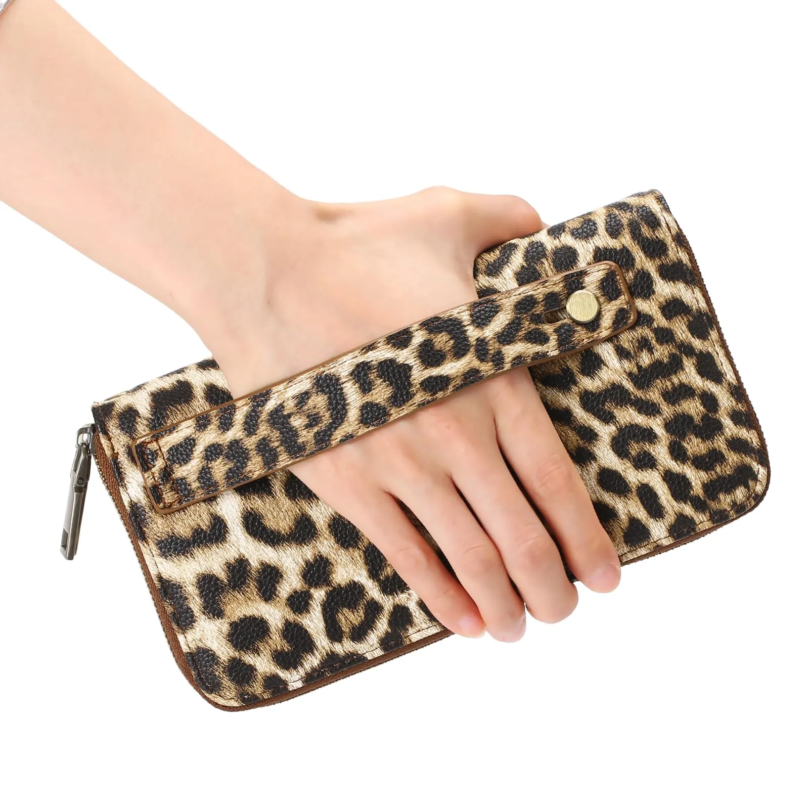 GAEKEAO Portafoglio Donna Grande, Portamonete Vegan in Pelle, Porta Tessere Blocco RFID, Portacarte di Credito, Porta Tessere, Borsellino Doppia Cerniera, Idee Regalo - immagine 7