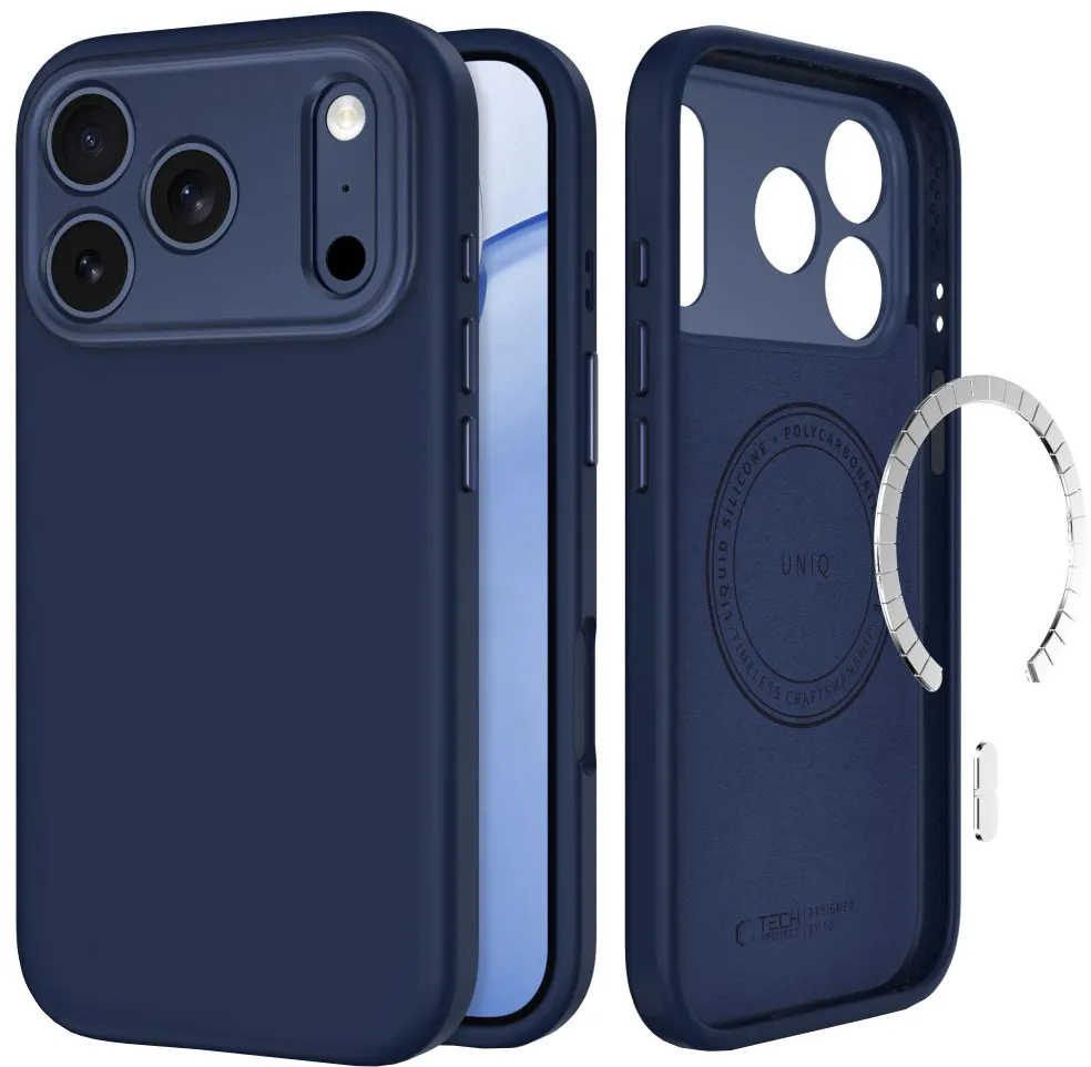 Custodia MagSafe per Apple iPhone 18 Pro / 17 Pro, Tech-Protect, Uniq CC, Blu Navy - immagine 1