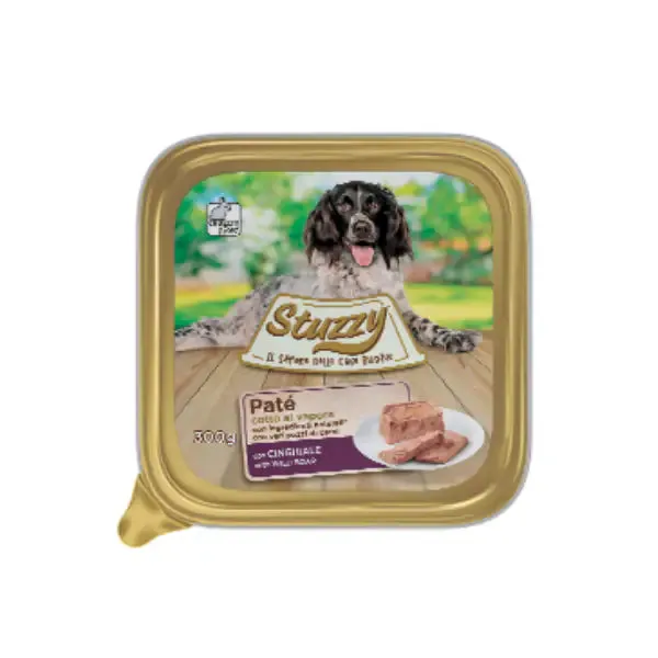 Stuzzy Dog Patè cotto al vapore 300 gr Cinghiale - confezione da 18 pezzi - Cibo umido per cani - immagine 1