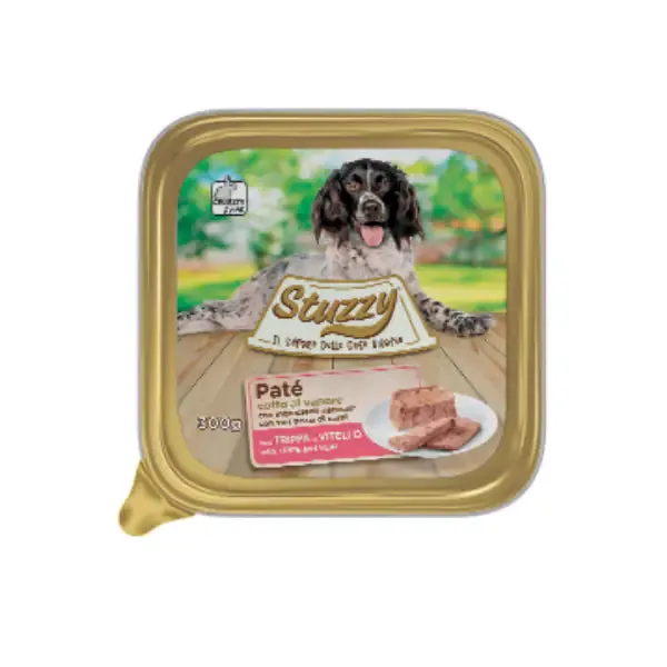 Stuzzy Dog Patè cotto al vapore 300 gr Trippa e Vitello - confezione da 18 pezzi - Cibo umido per cani - immagine 1