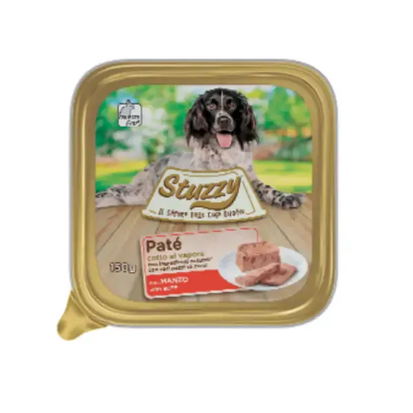 Stuzzy Dog Patè cotto al vapore 150 gr Manzo - confezione da 22 pezzi - Cibo umido per cani - immagine 1