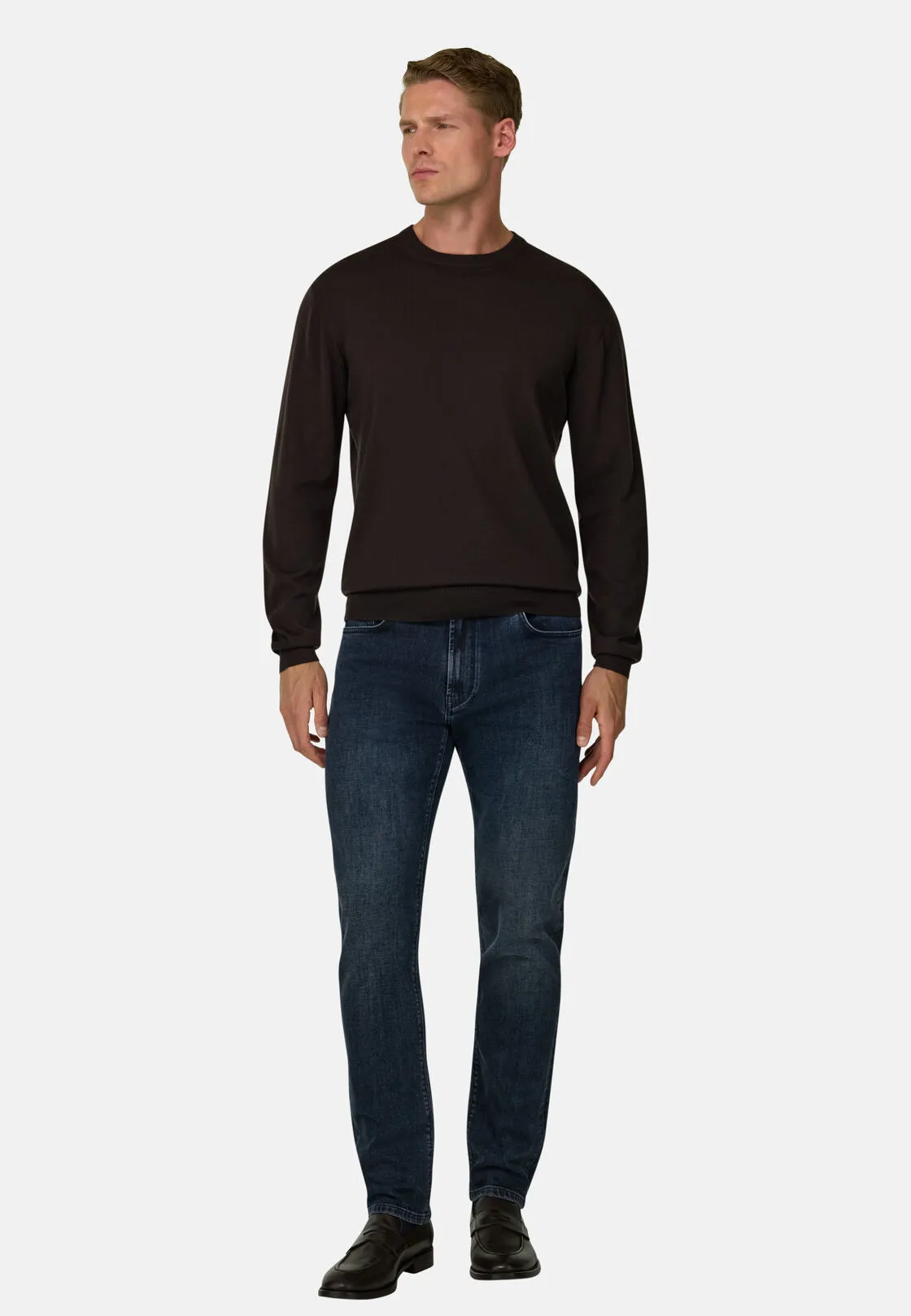 Boggi, Jeans In Denim Elasticizzato Blu Black, Uomo, Blu Scuro, Taglia: 31 - immagine 2