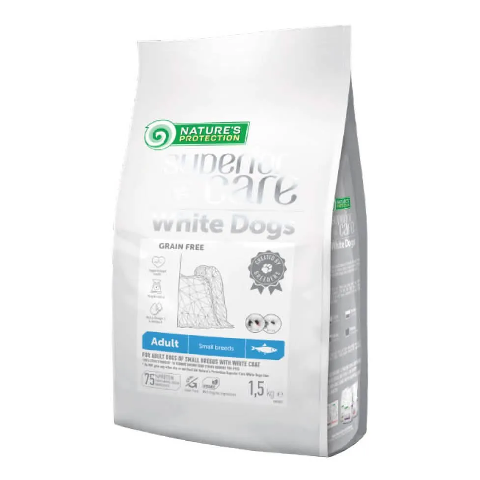 Nature's protection superior care dog white grain free herring adult small breed 1,5 kg - immagine 1