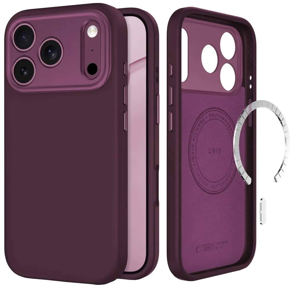 Custodia MagSafe per Apple iPhone 18 Pro / 17 Pro, Tech-Protect, Uniq CC, Vinaccia - immagine 1