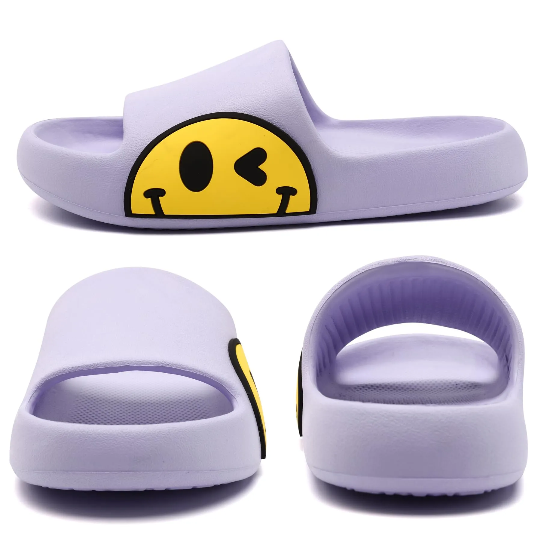 Waysoland Ciabatte donna uomo estive da Spiaggia Sandali,Ciabatte Morbide per bambini bagno,Doccia,pantofole antiscivolo infradito per interni esterni(Viola chiaro,25/26 EU) - immagine 2