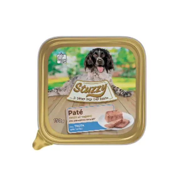 Stuzzy Dog Patè cotto al vapore 150 gr Trota - confezione da 22 pezzi - Cibo umido per cani - immagine 1