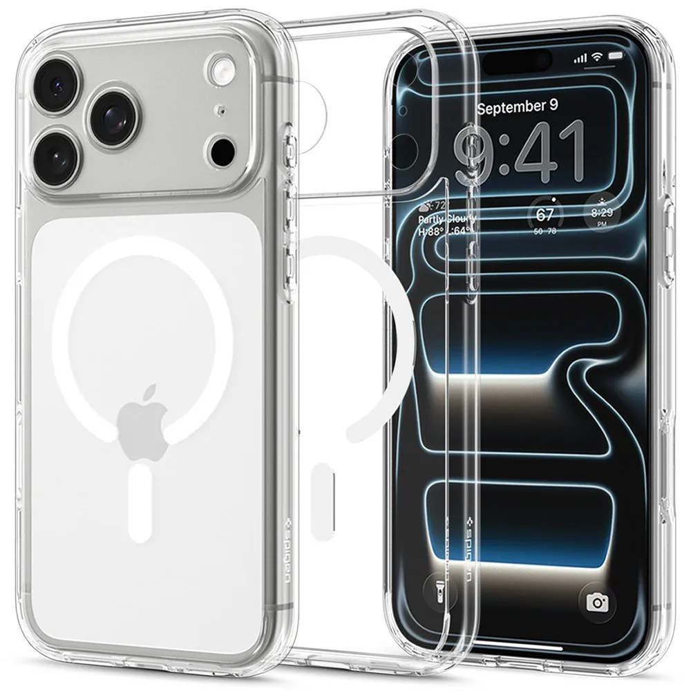 Custodia MagSafe per Apple iPhone 18 Pro / 17 Pro, Spigen, Ultra Hybrid, Trasparente Bianca ACS12155 - immagine 1