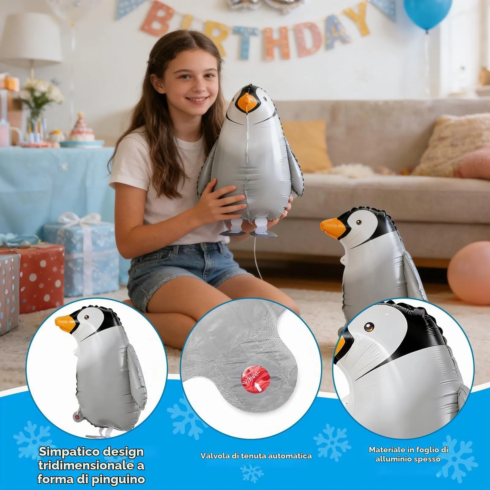 2PCS Palloncini Pinguino,Palloncino Pinguinos,Palloncinis Animali Della XXL - immagine 3