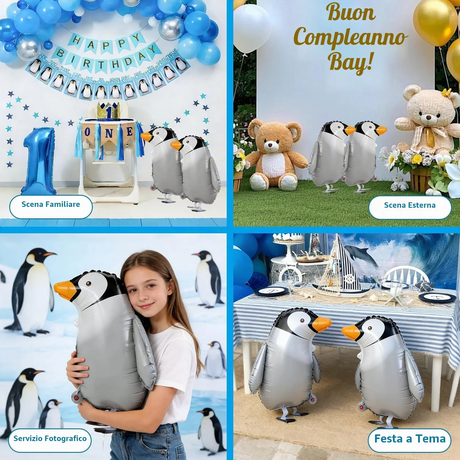 2PCS Palloncini Pinguino,Palloncino Pinguinos,Palloncinis Animali Della XXL - immagine 6