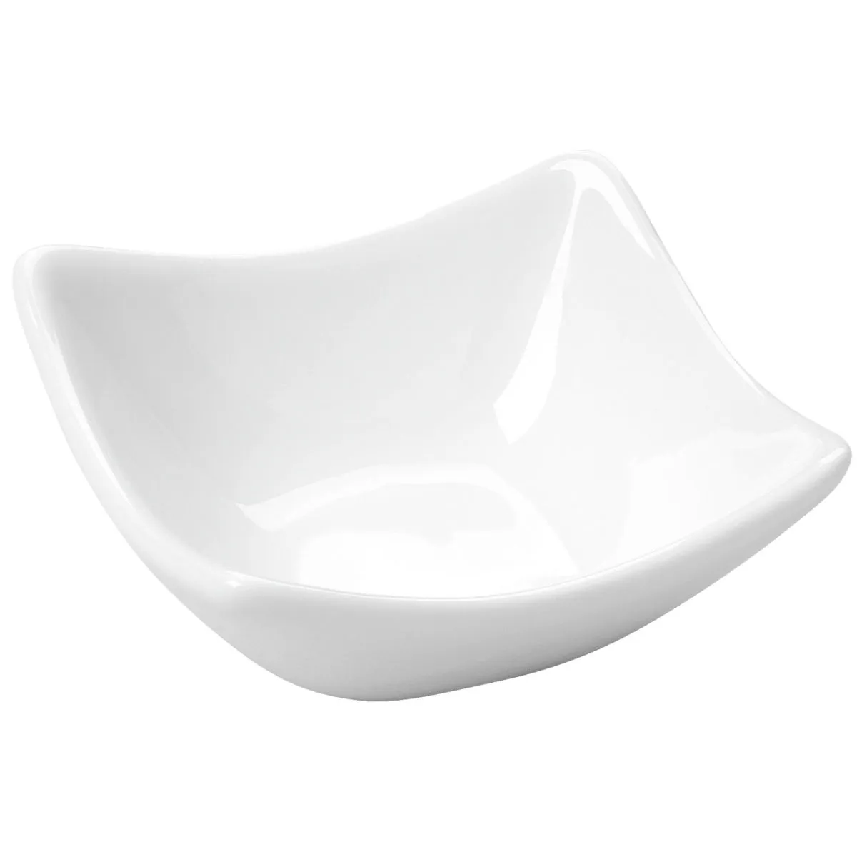 12x VEGA Mini ciotolina Saxo; 50 ml, 7.5x7.5x3.5 cm (LxLxH); bianco; quadrata; 12 pz. / Pacco - immagine 1