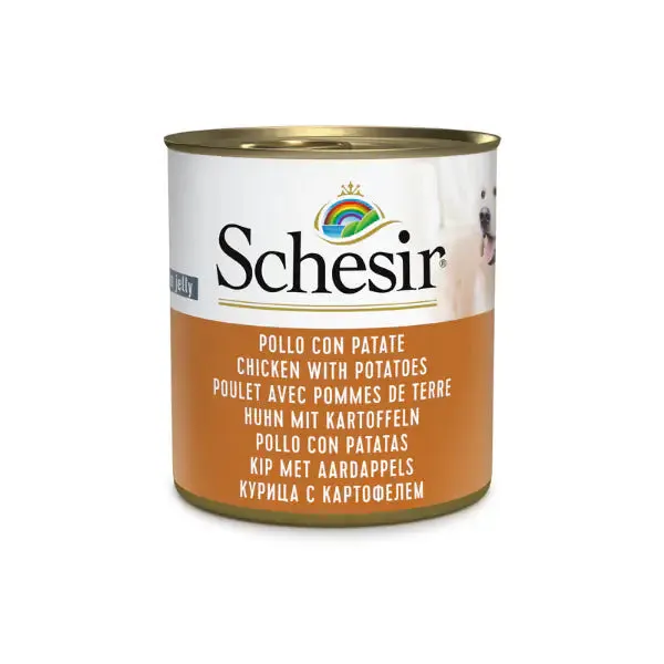 Schesir Dog 285 gr Pollo e patate - confezione da 6 pezzi - Cibo umido per cani - immagine 1