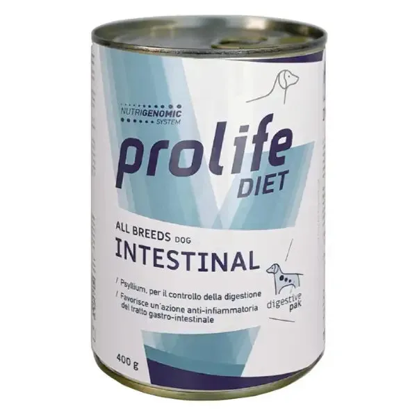 Prolife Veterinary Diet Intestinal Dog All Breeds 400 gr Pollo - confezione da 6 pezzi - Dieta veterinaria per cani - immagine 1