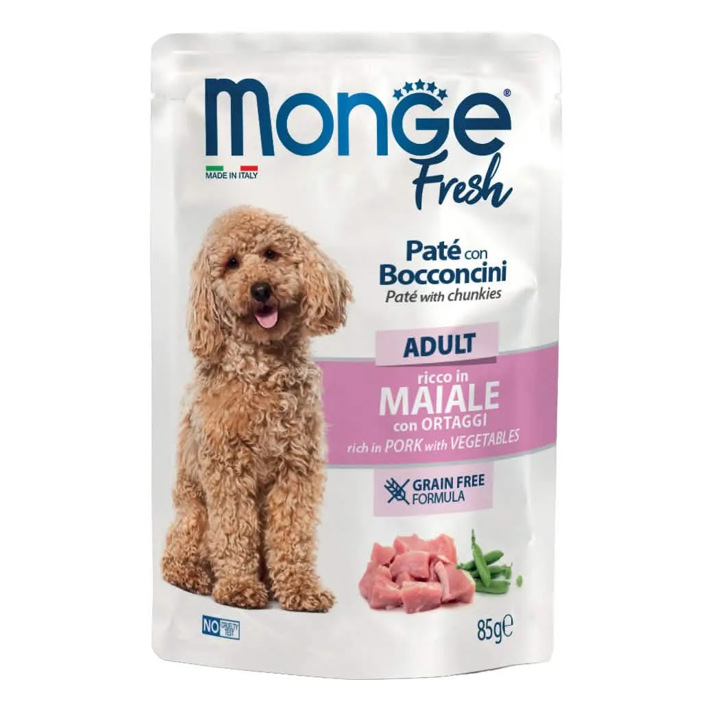 Monge fresh dog adult maiale ortaggi 85 g - immagine 1