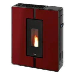 Stufa pellet 10kW TILE PLUS 10 Rosso 4 stelle Classe A+ 7020170 - immagine 1
