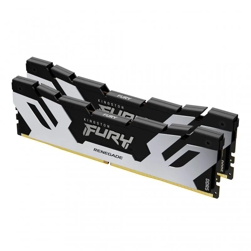 Kingston Technology FURY 32GB 6400MT/s DDR5 CL32 DIMM (Kit da 2) Renegade Silver - immagine 1