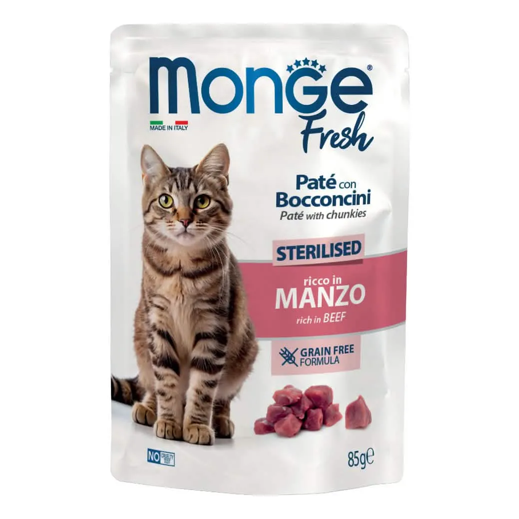 Monge fresh cat sterilised manzo 85 g - immagine 1