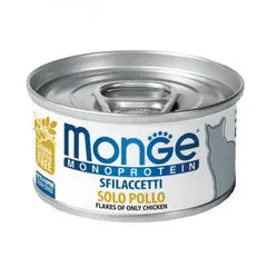 Monge Monoprotein SOLO Sfilaccetti Grain Free Cat Adult 80 gr Pollo - confezione da 24 pezzi - immagine 1