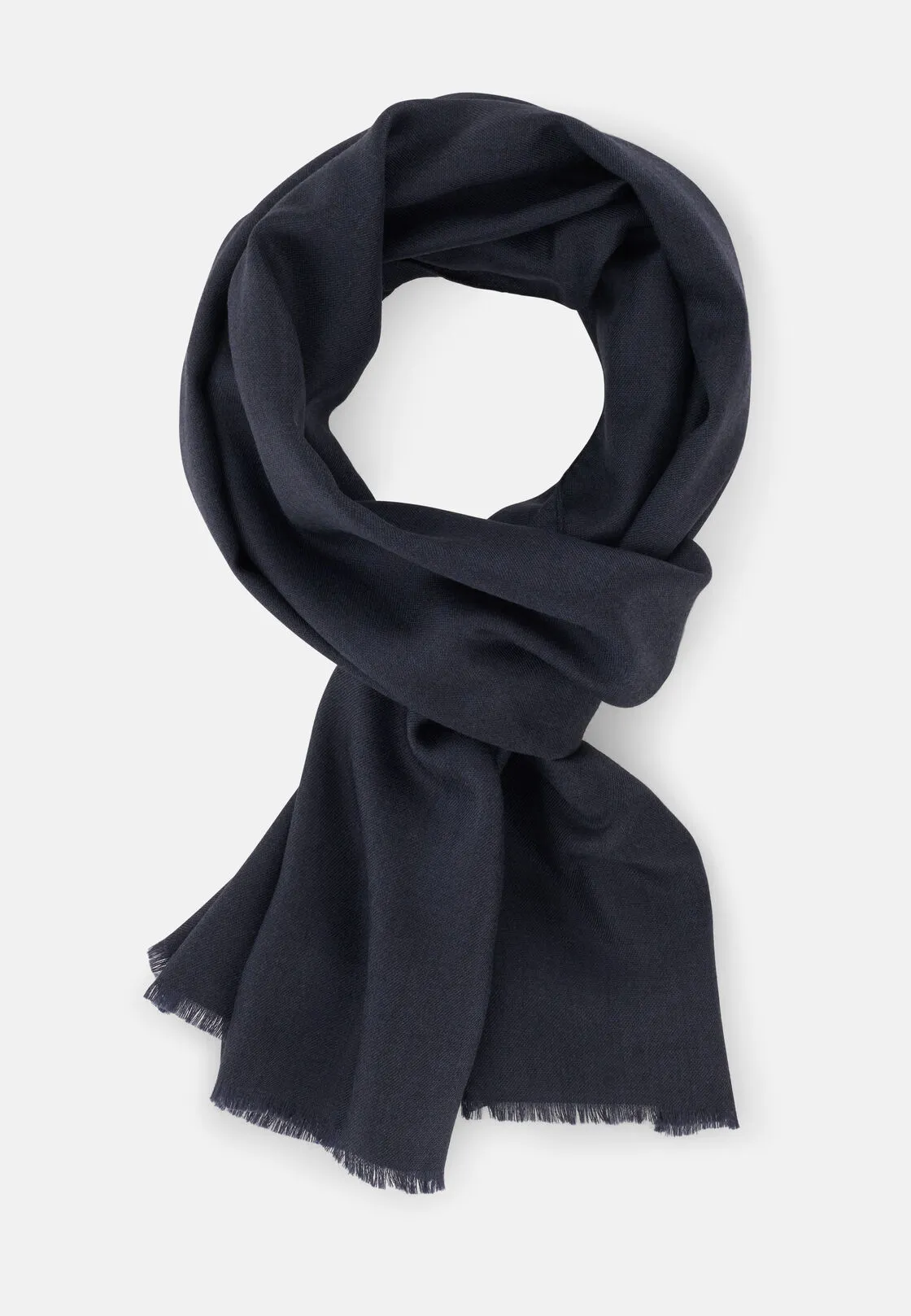 Boggi, Sciarpa In Lana E Seta, Uomo, Navy - immagine 2