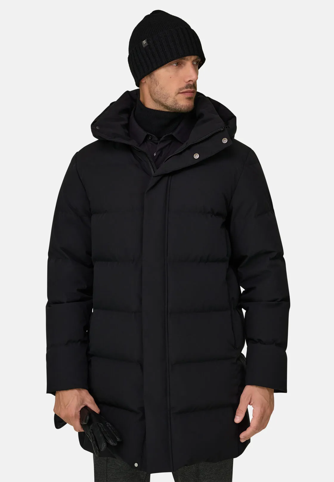 Boggi, Parka In Tessuto Tecnico Imbottito In Piuma D`oca, Uomo, Nero, Taglia: L - immagine 1