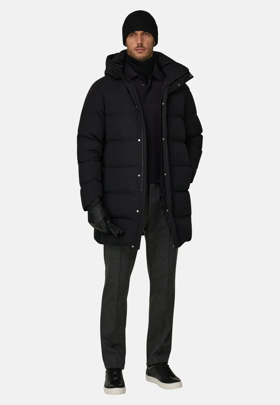 Boggi, Parka In Tessuto Tecnico Imbottito In Piuma D`oca, Uomo, Nero, Taglia: L - immagine 2