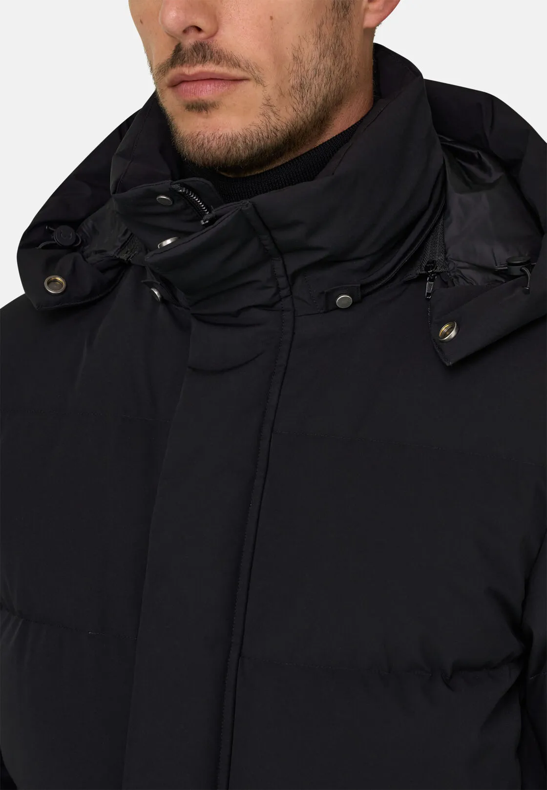 Boggi, Parka In Tessuto Tecnico Imbottito In Piuma D`oca, Uomo, Nero, Taglia: XXL - immagine 3