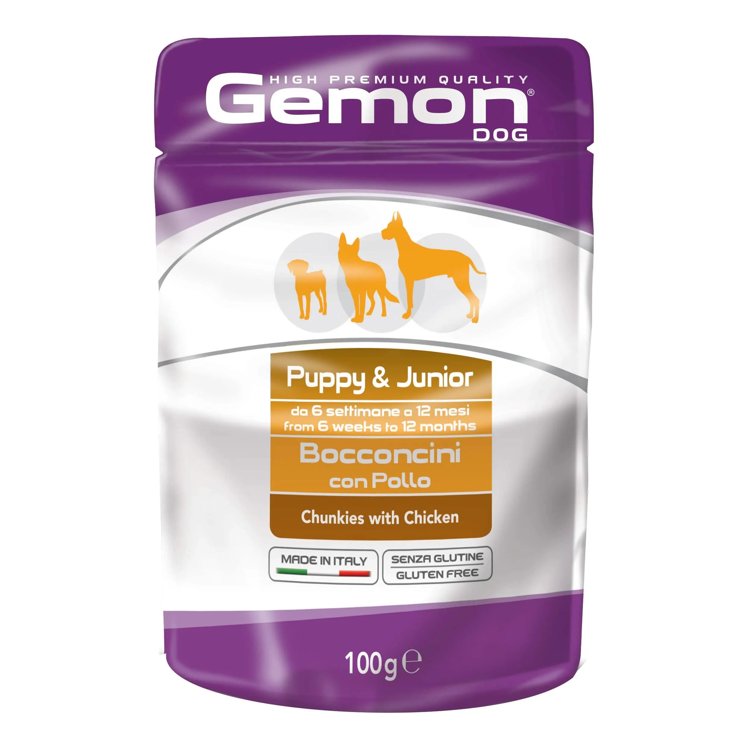 Gemon puppy junior bocconcini pollo 100 g - immagine 1