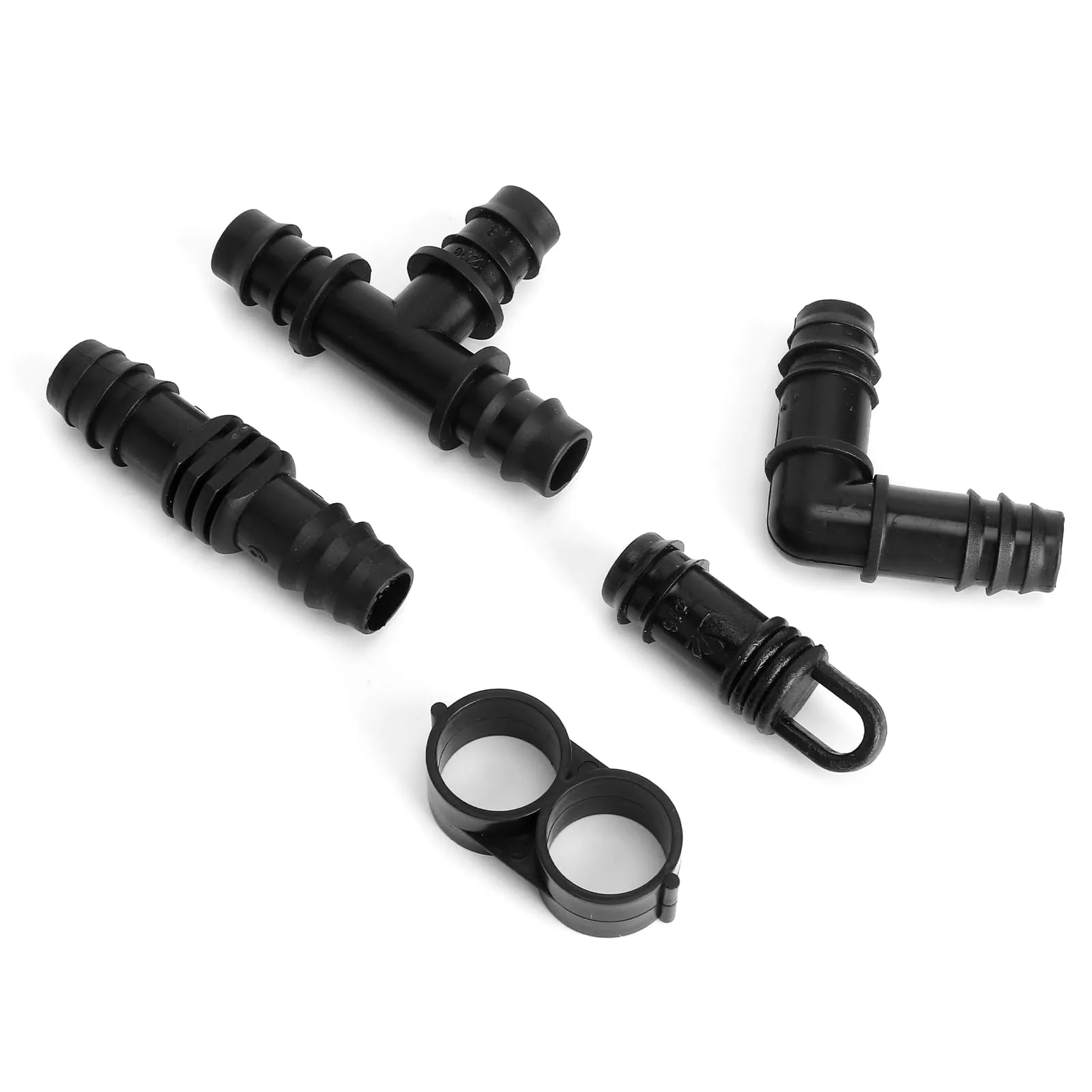 50 Pezzi Kit di Raccordi per Irrigazione per Tubi per 16mm Impianto di Irrigazione a Goccia Irrigazione Connettori con Tee Gomiti Accoppiamento Chiusura Terminale Tappi Terminali - immagine 7