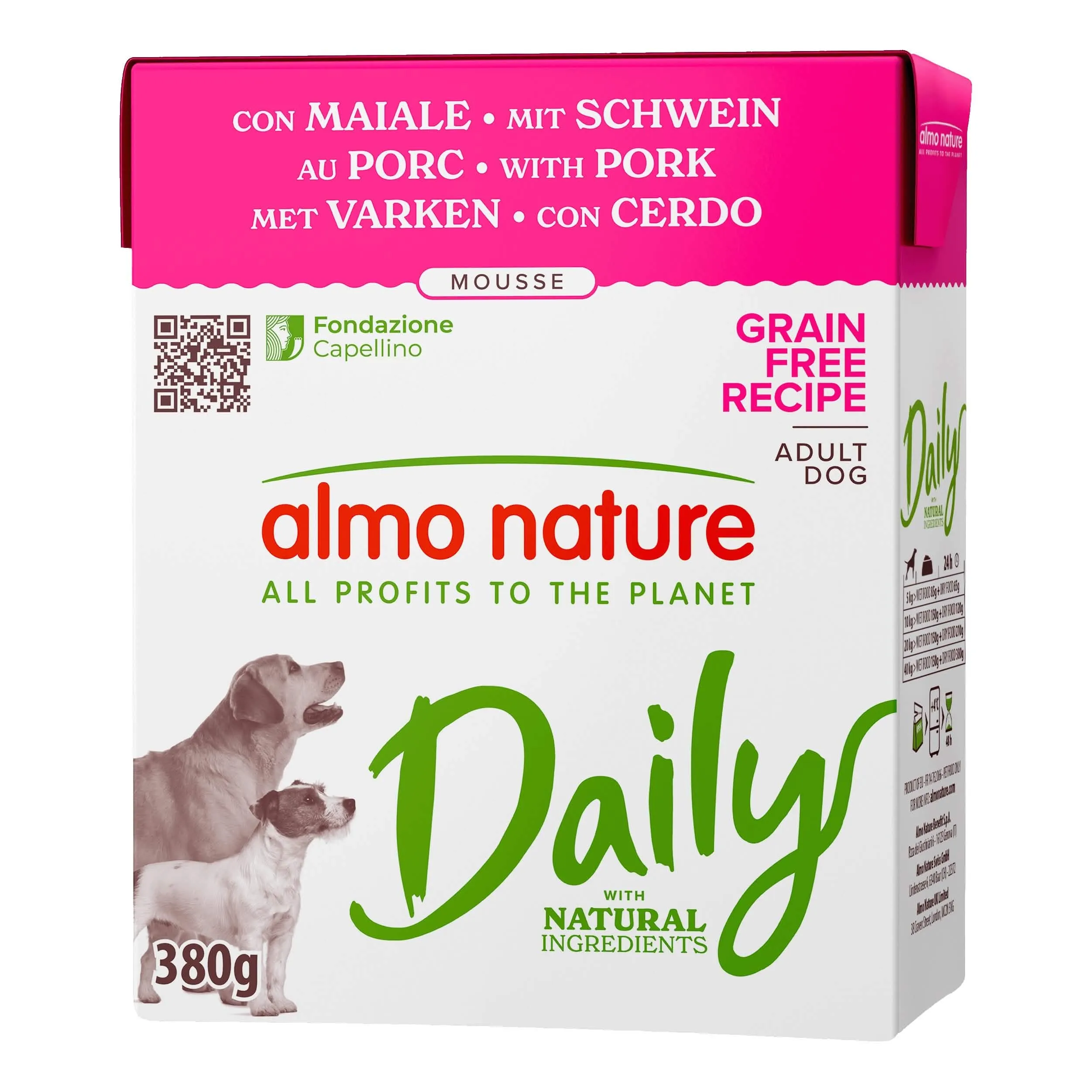 Almo daily dog maiale 380 g - immagine 1