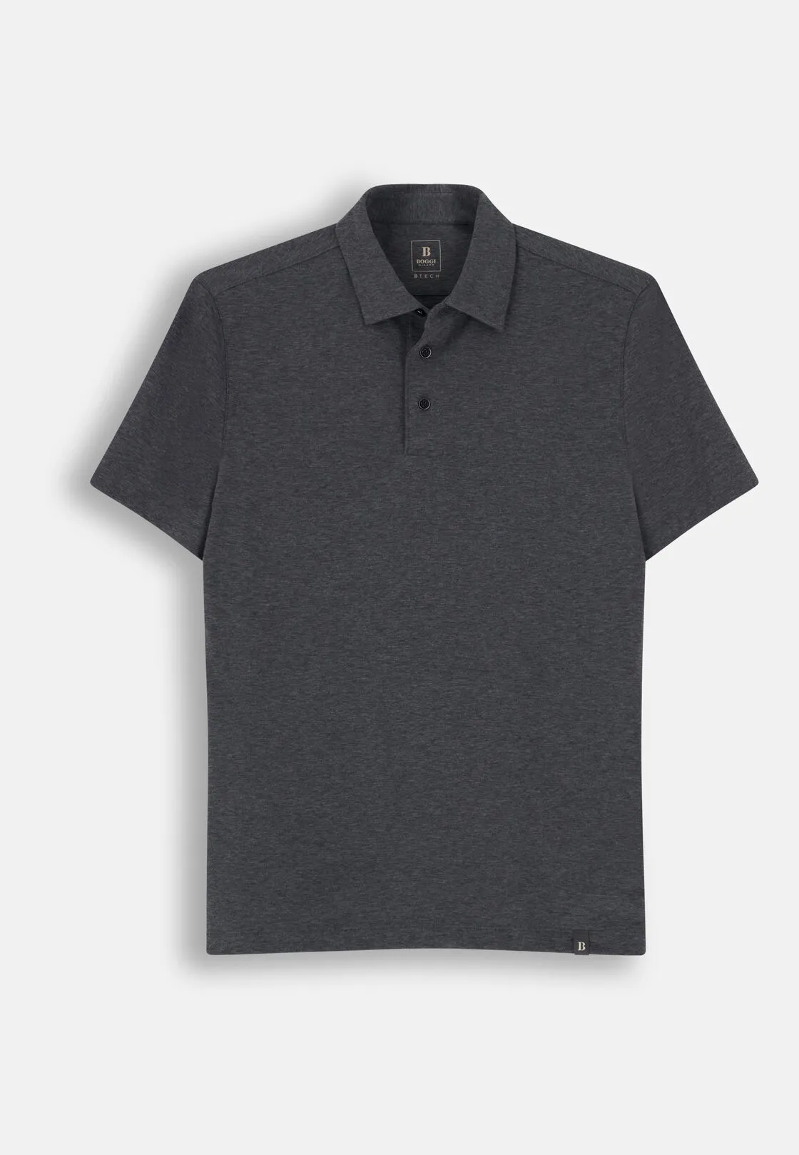 Boggi, Polo In Piqué In Misto Cotone B Tech, Uomo, Grigio scuro, Taglia: S - immagine 5