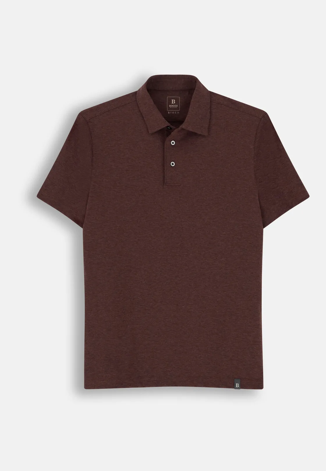 Boggi, Polo In Piqué In Misto Cotone B Tech, Uomo, Rouge, Taglia: M - immagine 5
