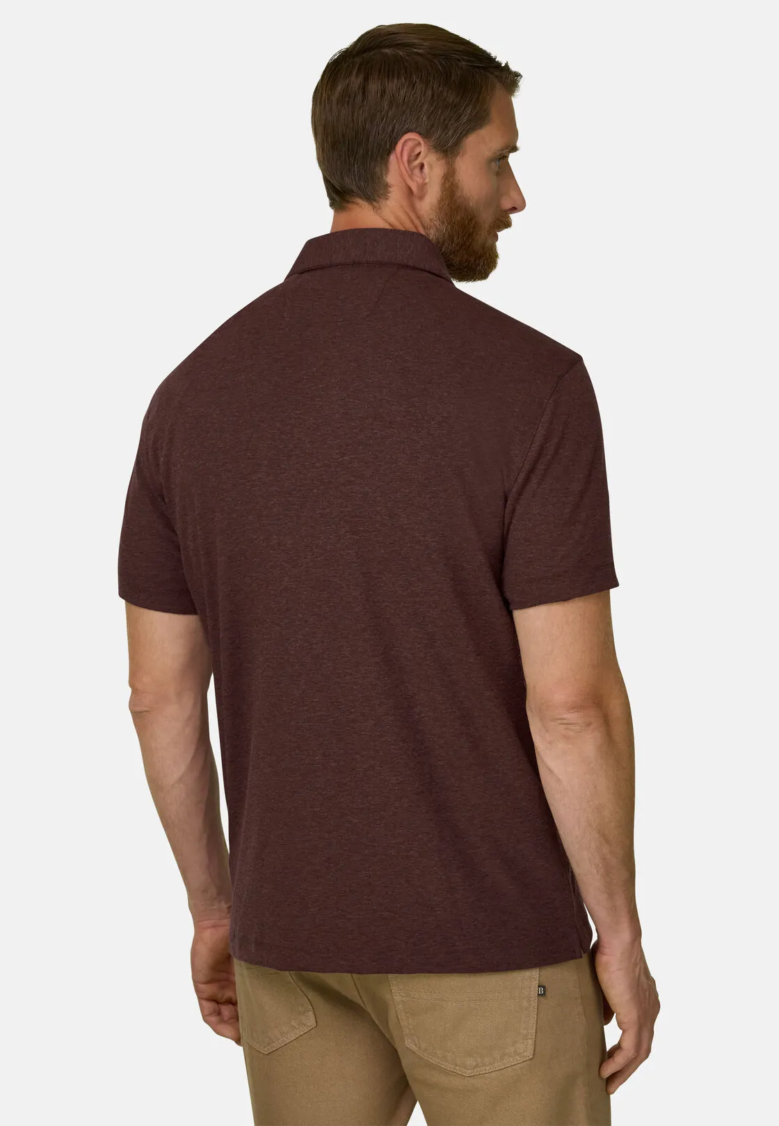 Boggi, Polo In Piqué In Misto Cotone B Tech, Uomo, Rouge, Taglia: XL - immagine 4
