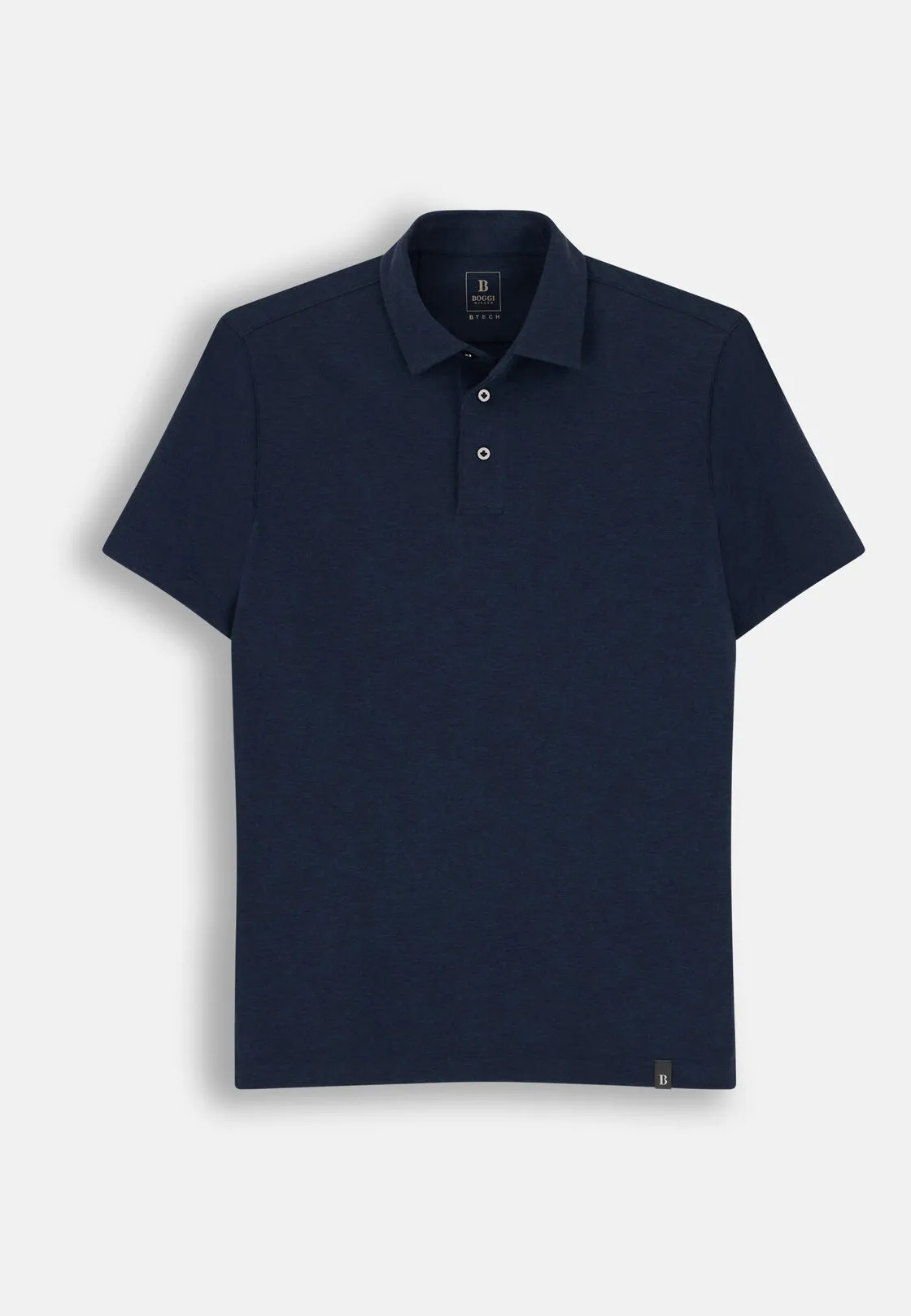Boggi, Polo In Piqué In Misto Cotone B Tech, Uomo, Navy, Taglia: L - immagine 5