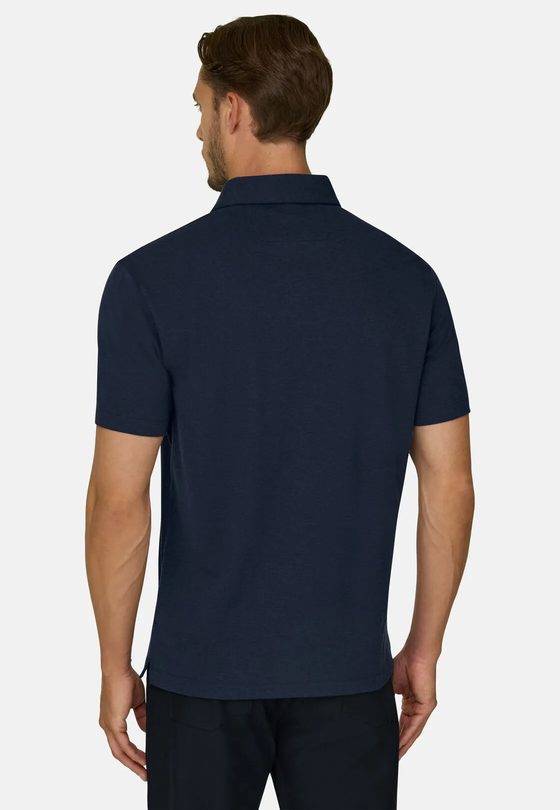 Boggi, Polo In Piqué In Misto Cotone B Tech, Uomo, Navy, Taglia: S - immagine 4