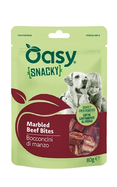 Oasy snack dog snacky bocconcini di manzo 80 g - immagine 1