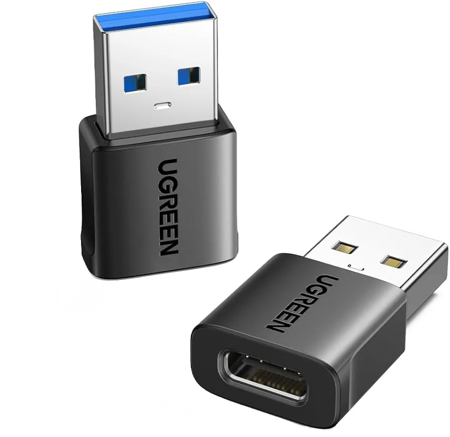 Adattatore Dati e Ricarica USB-C - USB-A UGREEN US701 (45275), Set 2 pezzi, Nero - immagine 1