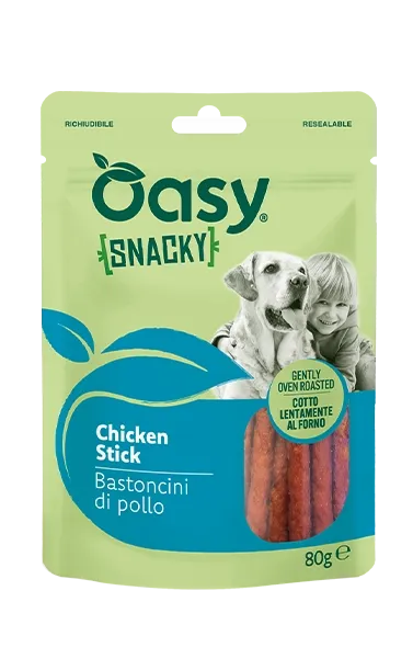 Oasy snack dog snacky bastoncini di pollo 80 g - immagine 1