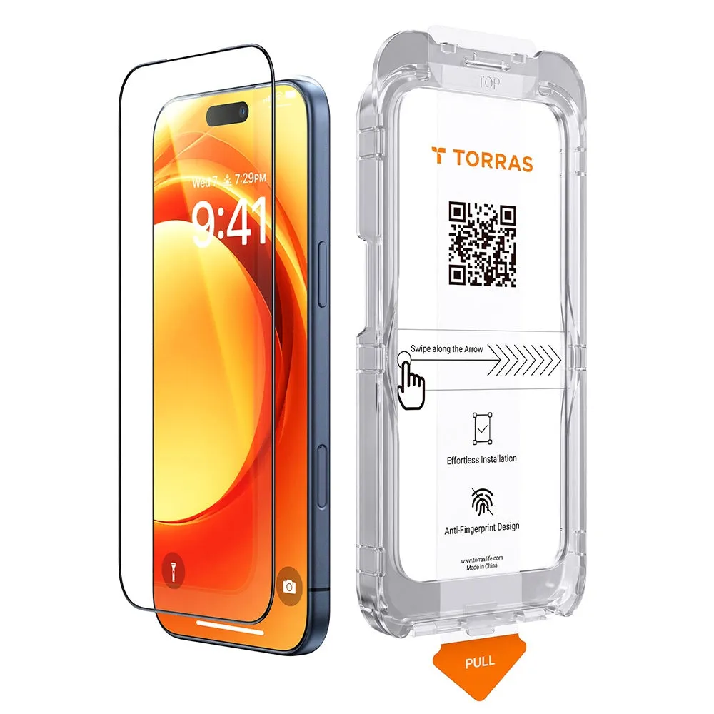 Pellicola protettiva per schermo Torras HD Shield per Apple iPhone 18 Pro Max / 17 Pro Max, Vetro temperato, Full Glue, Nero - immagine 1