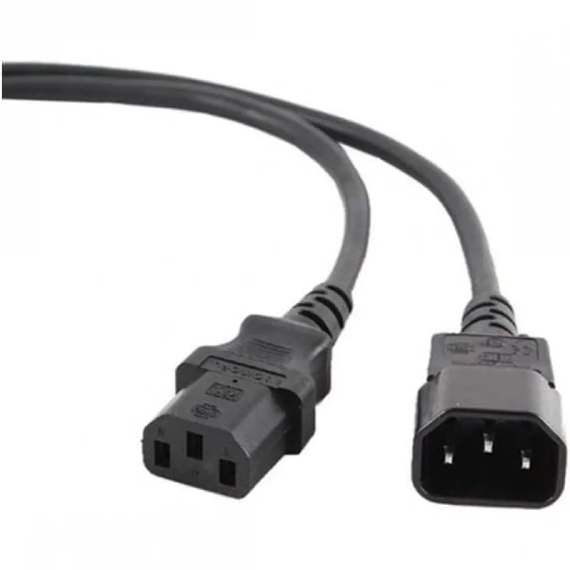Cavo di alimentazione Gembird da C13 a C14 maschio/femmina 1,8 m nero - immagine 1