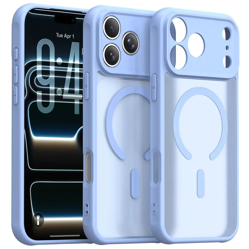Custodia MagSafe per Apple iPhone 18 Pro Max / 17 Pro Max, Techsuit, HaloFrost II, Blu - immagine 1
