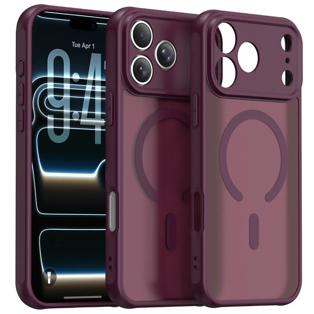 Custodia MagSafe per Apple iPhone 18 Pro / 17 Pro, Techsuit, HaloFrost II, Bordeaux Scuro - immagine 1