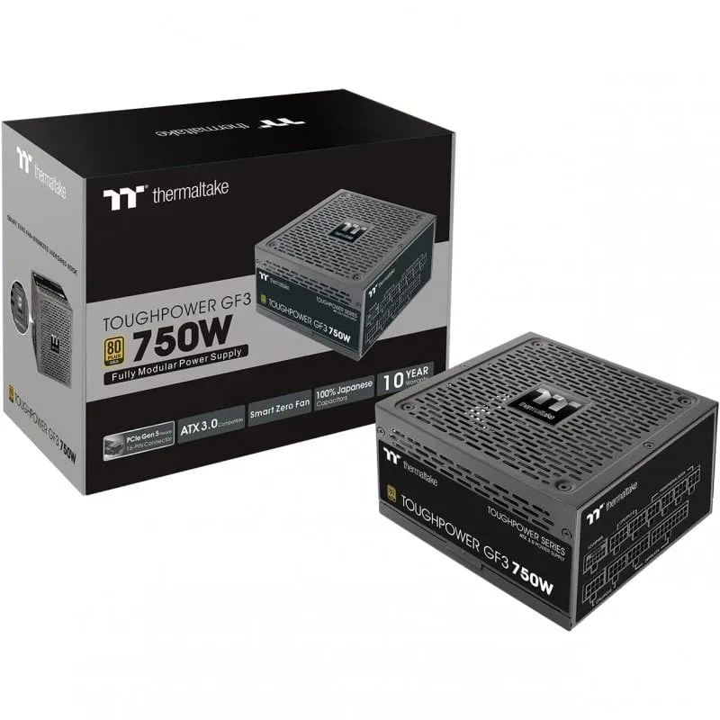 Thermaltake Toughpower GF 3 750W PCIe Gen 5.0 80 Plus Gold completamente modulare - immagine 1