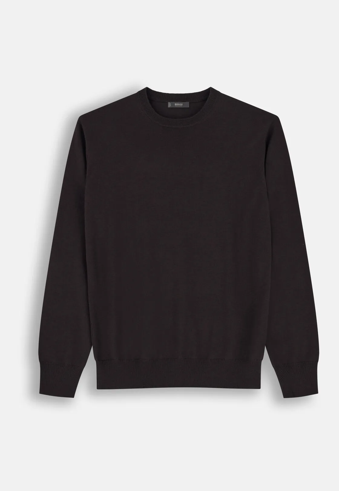 Boggi, Girocollo In Lana Merino Extrafine, Uomo, Marrone scuro, Taglia: L - immagine 5
