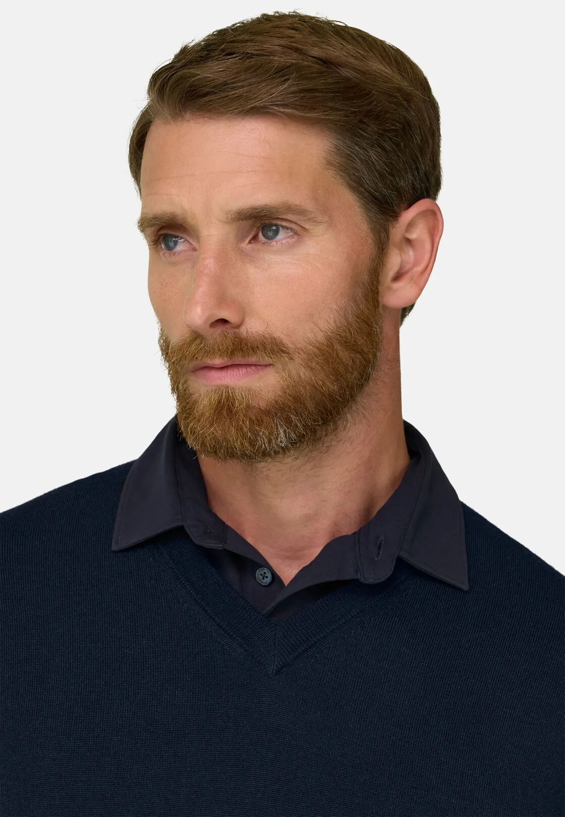 Boggi, Maglia Scollo V In Lana Merino Extrafine, Uomo, Navy, Taglia: L - immagine 3