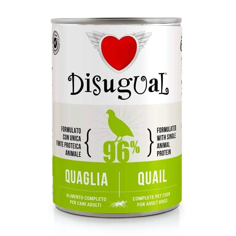 DISUGUAL Cane Adulto Monoproteico Quaglia Lattina 400 gr - immagine 1