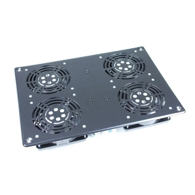 Kimex Copertura Superiore 4 Ventole per Armadio Rack 19" con Termostato - immagine 1